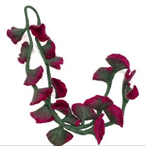 100% Wool Flower Scarf